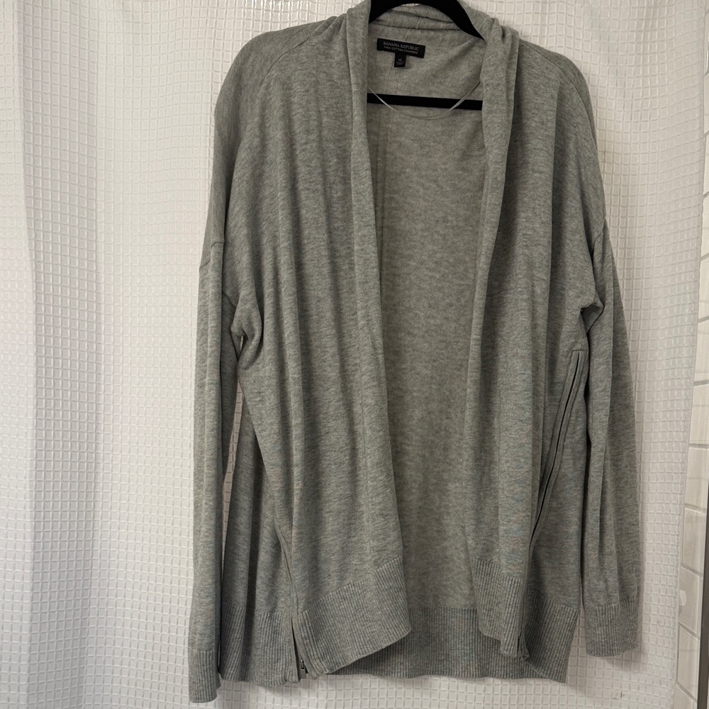 Banana Republic Light Gray Women's Cardigan Pima cashmere
